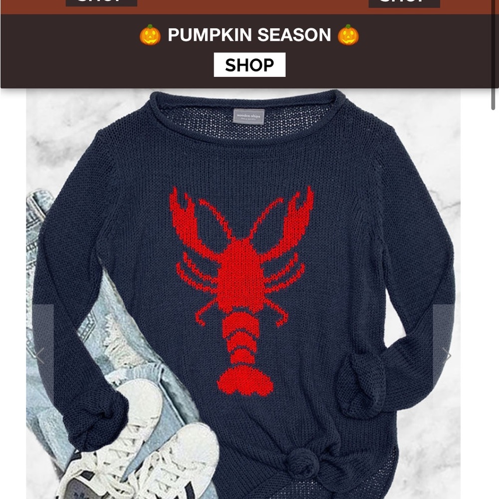 Wooden ships cotton Lobster roll sweater